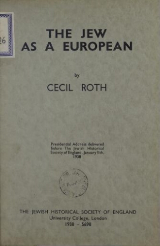 The Jew as a European